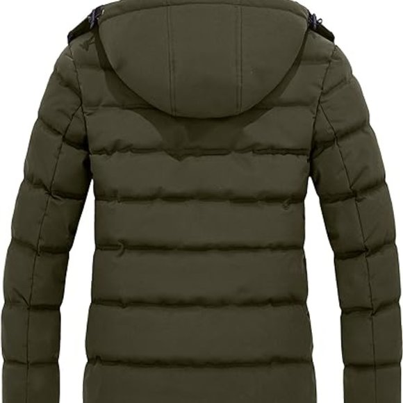 Women's Hooded Warm Winter Coat Quilted Thicken Puffer Jacket with Removable - Picture 5 of 6
